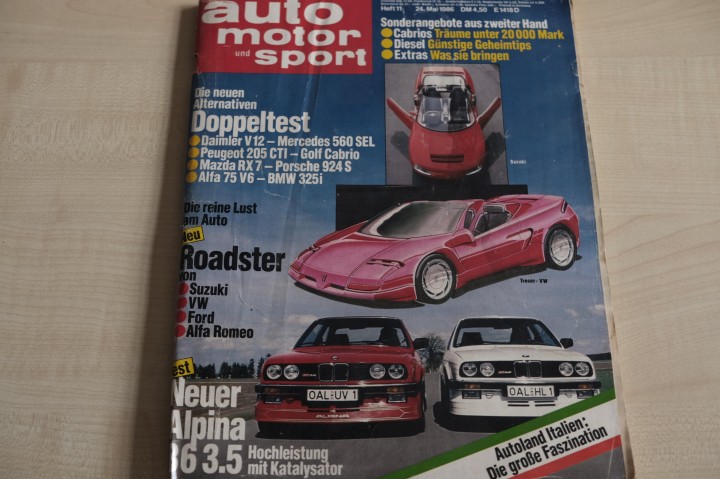 Deckblatt Auto Motor und Sport (11/1986)